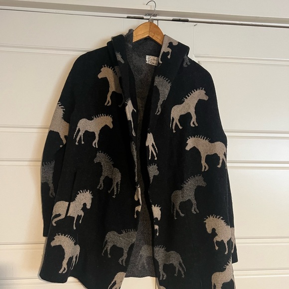 Anthropologie Pilcro Field Flower Horses Sweater Coat Cardigan Sedona People - Picture 6 of 8